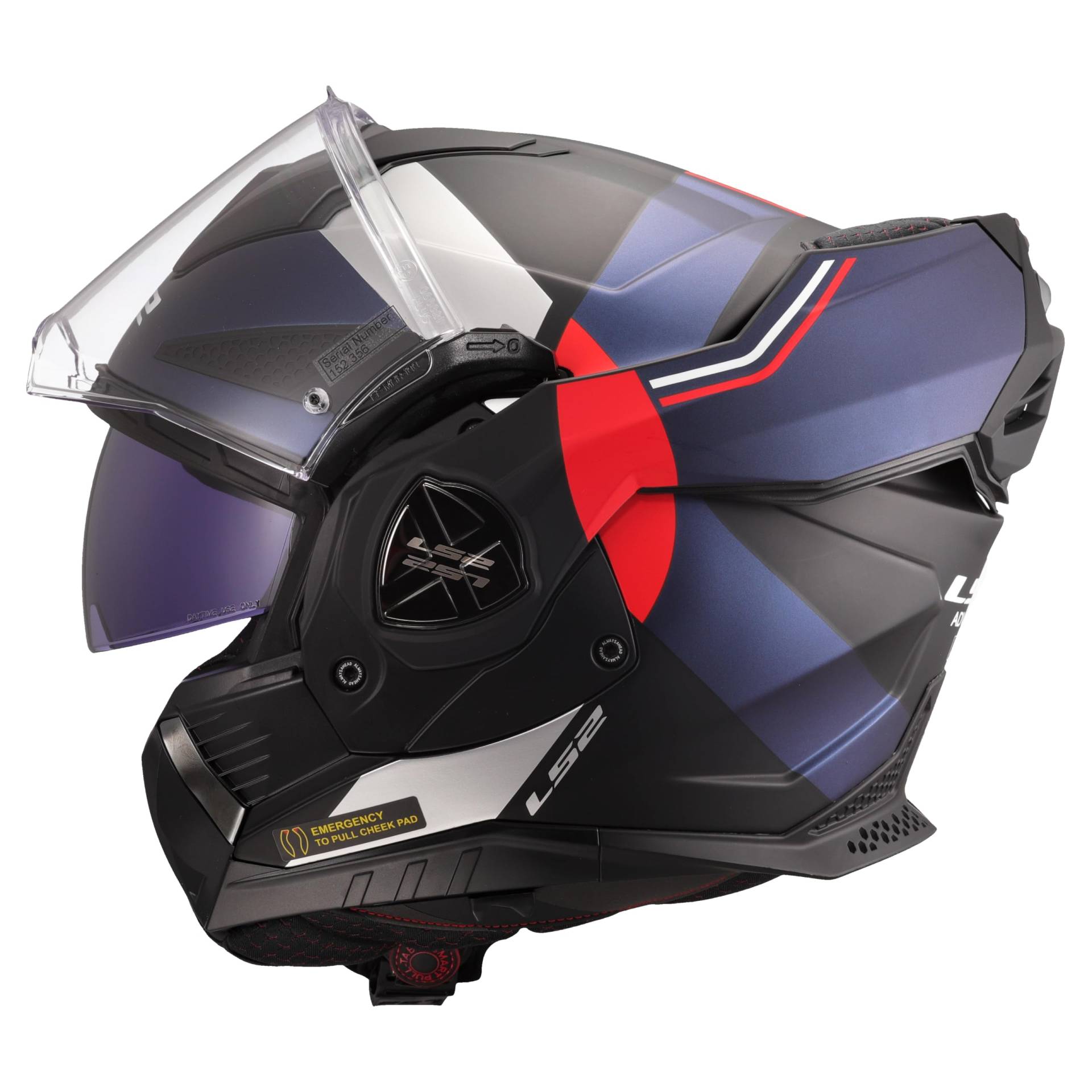 LS2, Modularer Motorradhelm ADVANT X ULTRA Matt Blue Red, XL von LS2