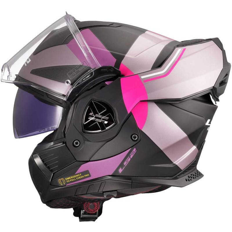 LS2, Modularer Motorradhelm ADVANT X ULTRA Matt Grey Purple, XS von LS2