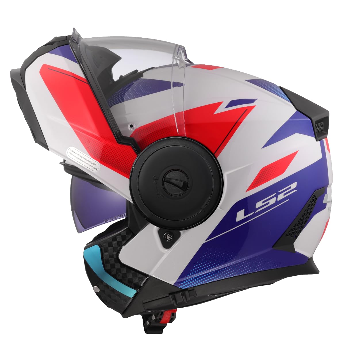 LS2, Modularer Motorradhelm SCOPE II DURIA White Blue Red, M von LS2