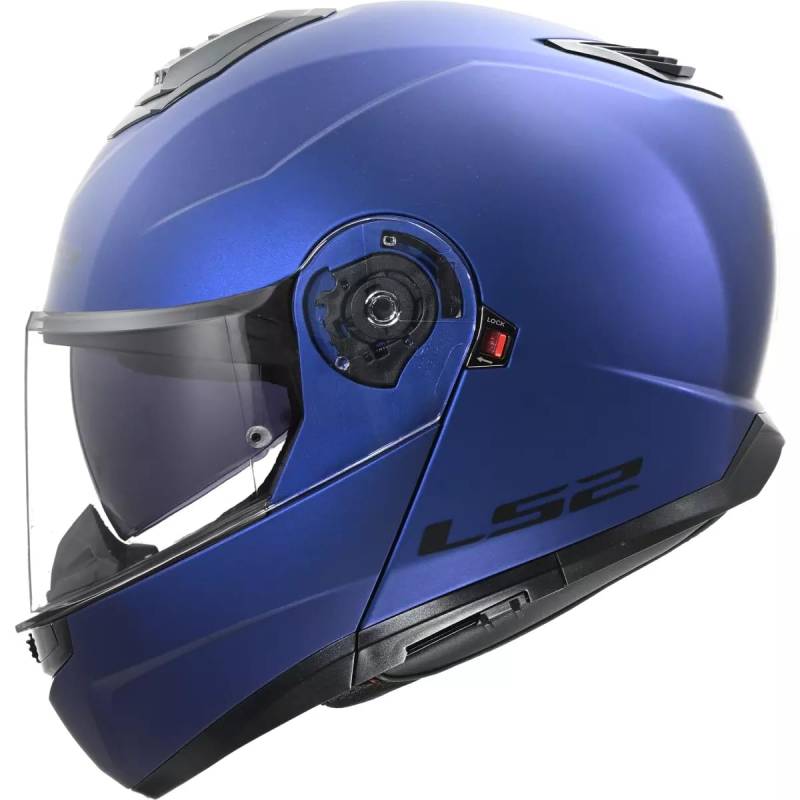 LS2, Modularer Motorradhelm STROBE II SOLID Matt Navy Blue, XS von LS2