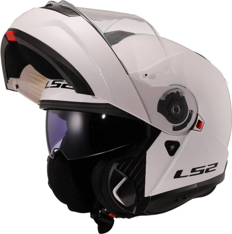 LS2, Modularer Motorradhelm Strobe II Gloss White, S von LS2