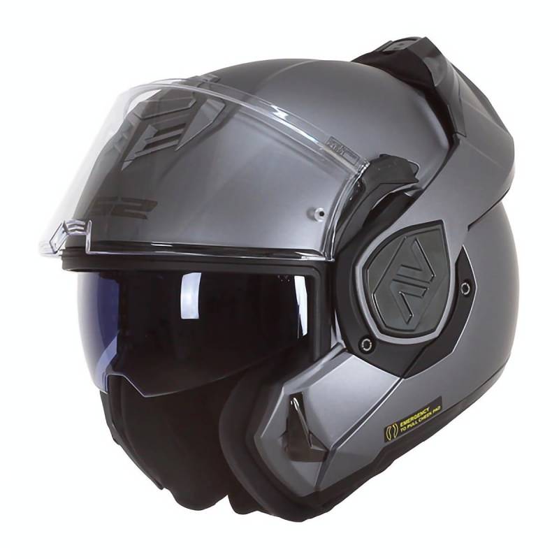 LS2, Klapphelm Motorrad ADVANT SOLID Matt Titanium, M von LS2