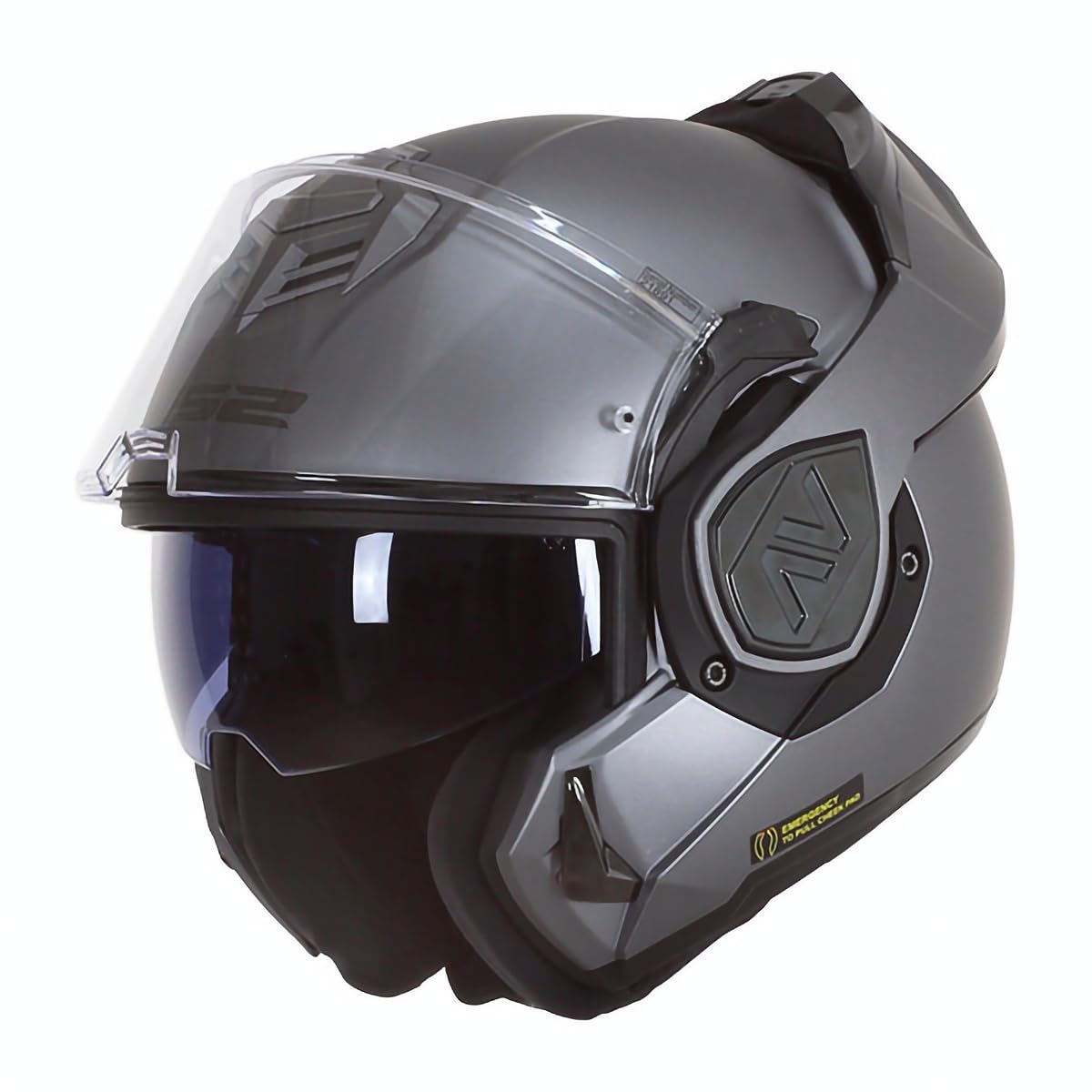 LS2, Klapphelm Motorrad ADVANT SOLID Matt Titanium, XS von LS2