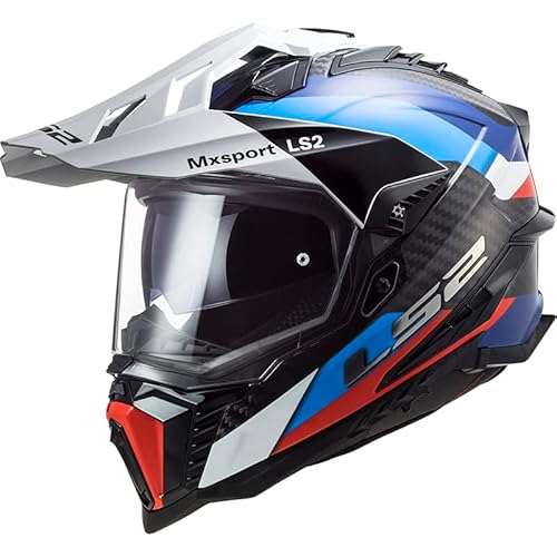 LS2, Motocross Helm Explorer CARBON Frontier Black Blue, L von LS2