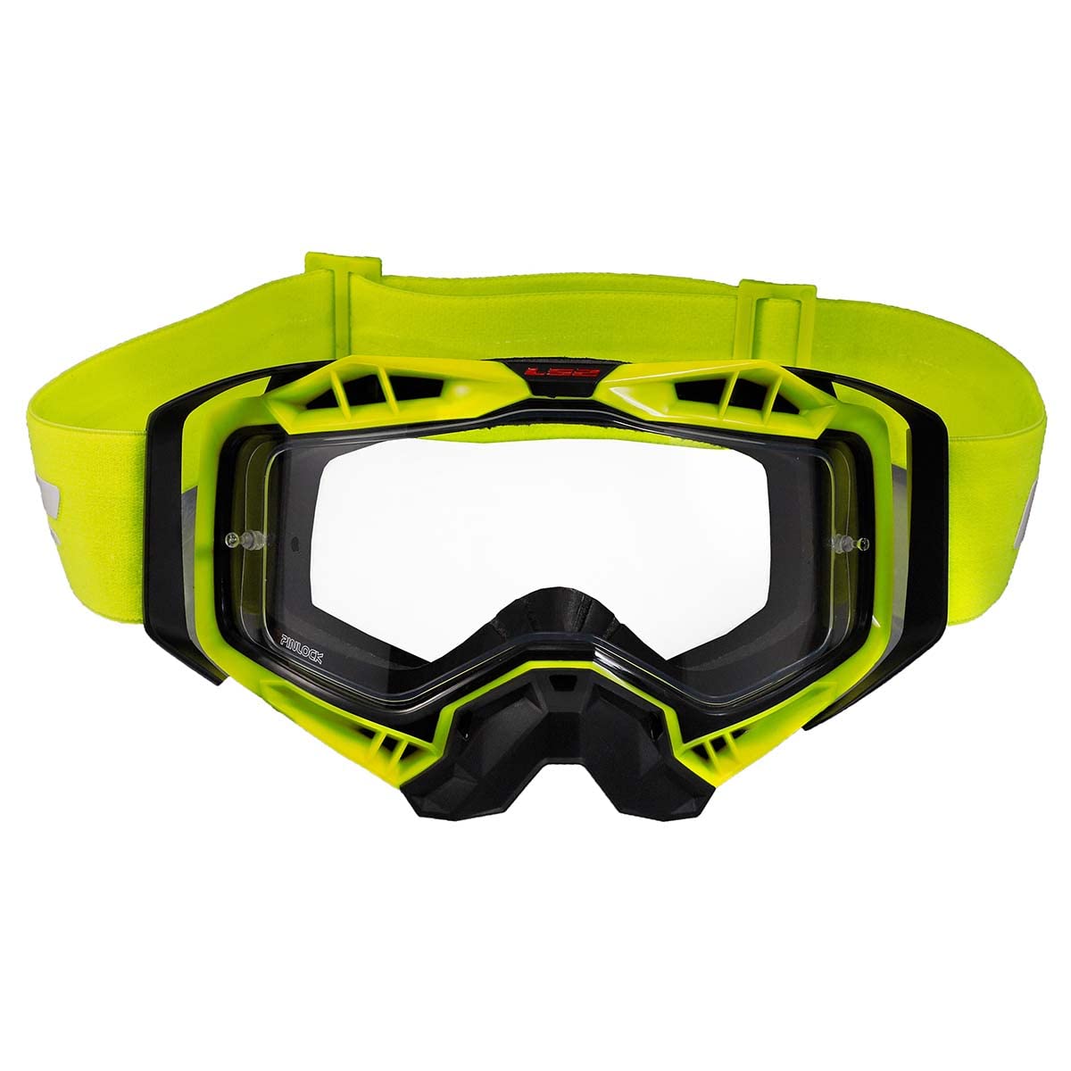 LS2, Motorradbrille AURA (Transparentes Visier) black HIV yellow von LS2