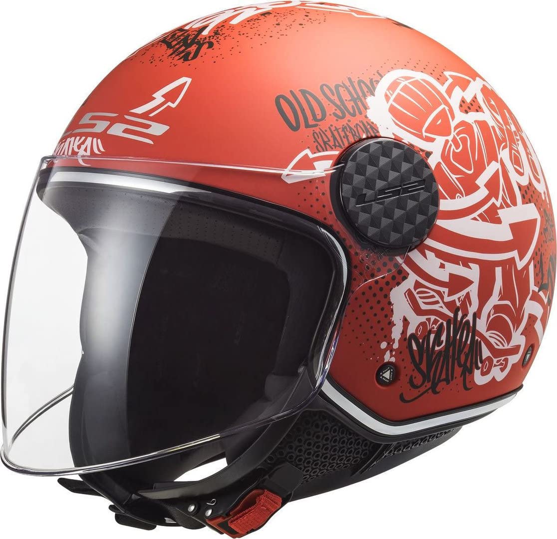 LS2, jethelm motorrad Sphere lux skater mat red, M von LS2