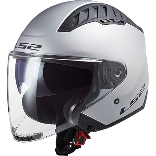 LS2, Jet-Motorradhelm Copter II SOLID Matt Silver, XL von LS2