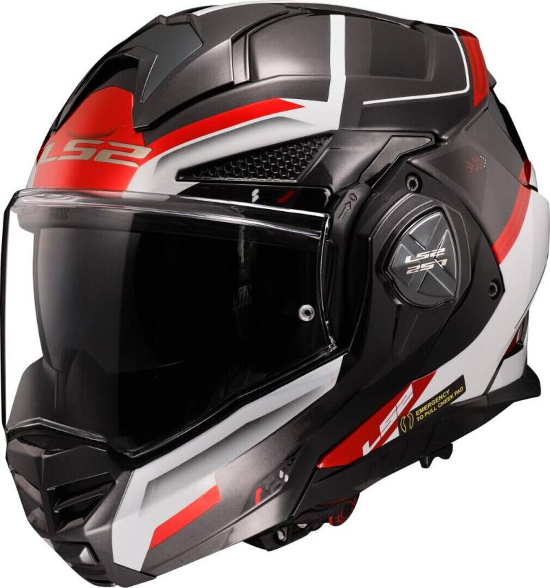 LS2, klapphelme Motorrad ADVANT X Spectrum Black White red, L von LS2