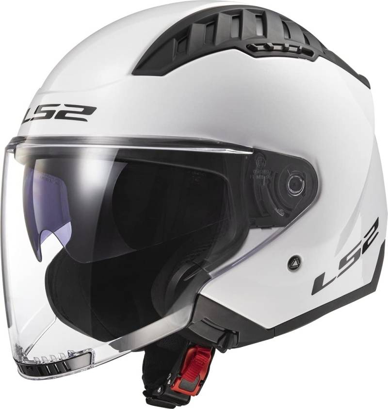 LS2, Jet-Motorradhelm Copter SOLID White, XL von LS2