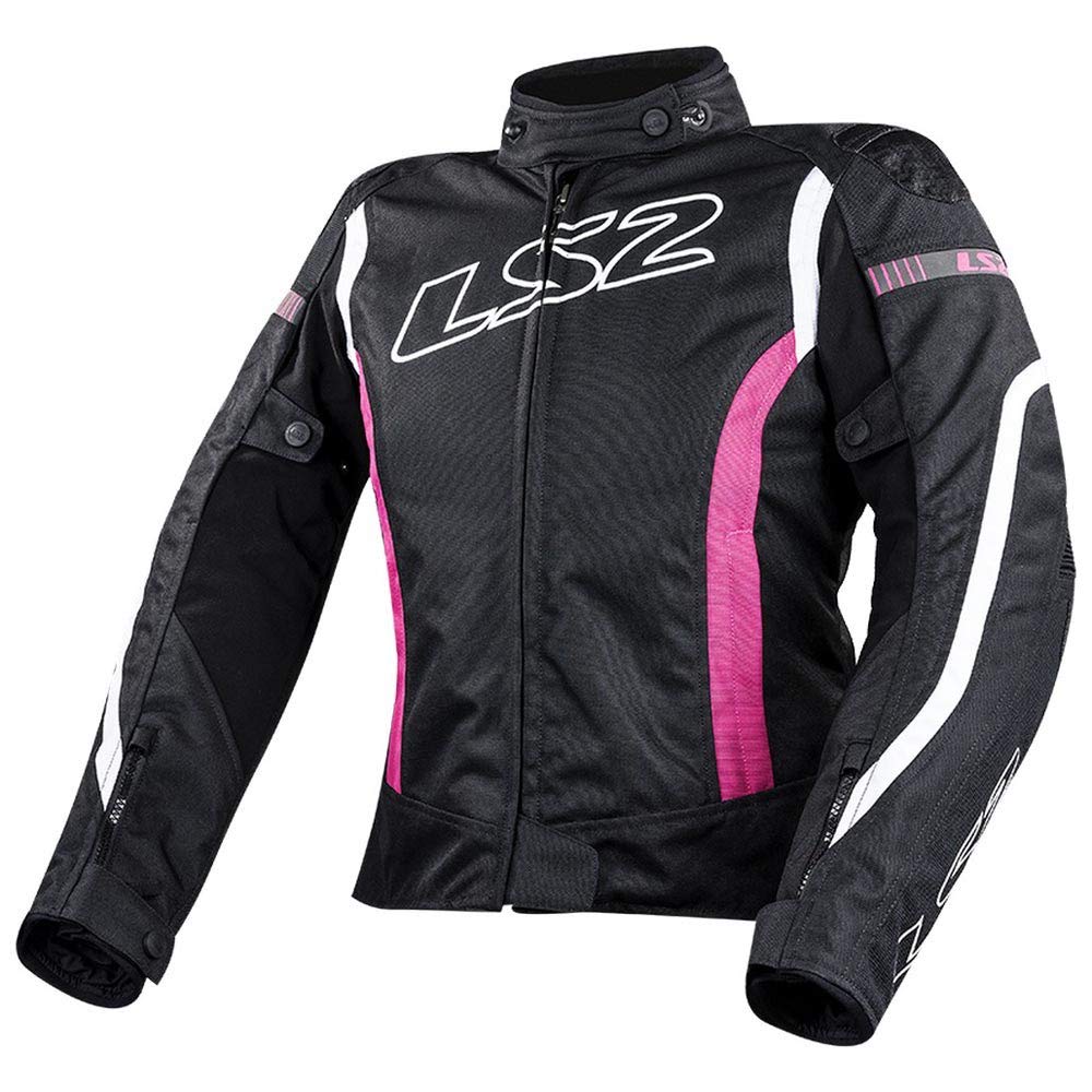 LS2 64050F0046S Gate-Jacke, Damen, Schwarz/Rosa, S von LS2