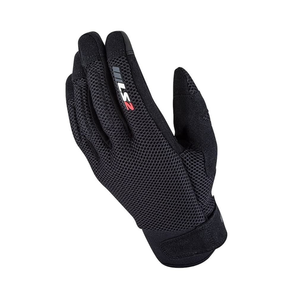 LS2 Handschuhe Cool Lady schwarz Größe M | geeignet für den Sommer | hochwertigen Air mesh | Abriebfestigkeit | Reißfestigkeit | Aufprallschutz | Ergonomisch | von LS2
