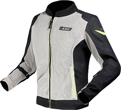 LS2 Airy Evo, Textiljacke Damen - Hellgrau/Schwarz/Neon-Gelb - L von LS2