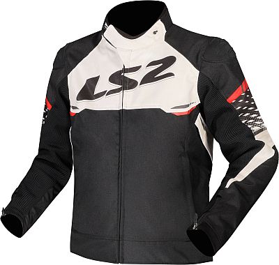 LS2 Apex, Textiljacke wasserdicht - Schwarz/Weiß/Rot - 4XL von LS2