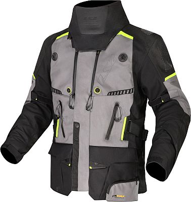 LS2 Apollo, Textiljacke wasserdicht - Dunkelgrau/Schwarz/Neon-Gelb - 5XL von LS2