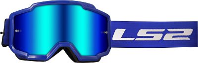 LS2 Charger, Crossbrille - Blau/Weiß Blau-Verspiegelt - Einheitsgröße von LS2