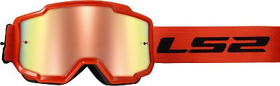 LS2 Charger, Crossbrille - Neon-Orange/Schwarz Orange-Verspiegelt - Einheitsgröße von LS2