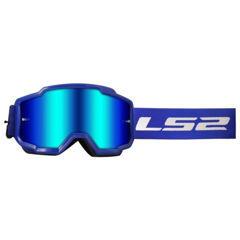 LS2 Charger Iridium MX Brille Crossbrille, Blau Iridium von LS2