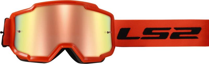 LS2 Crossbrille Charger Iridium MX Brille, H-V ORANGE IRIDIUM VISOR von LS2