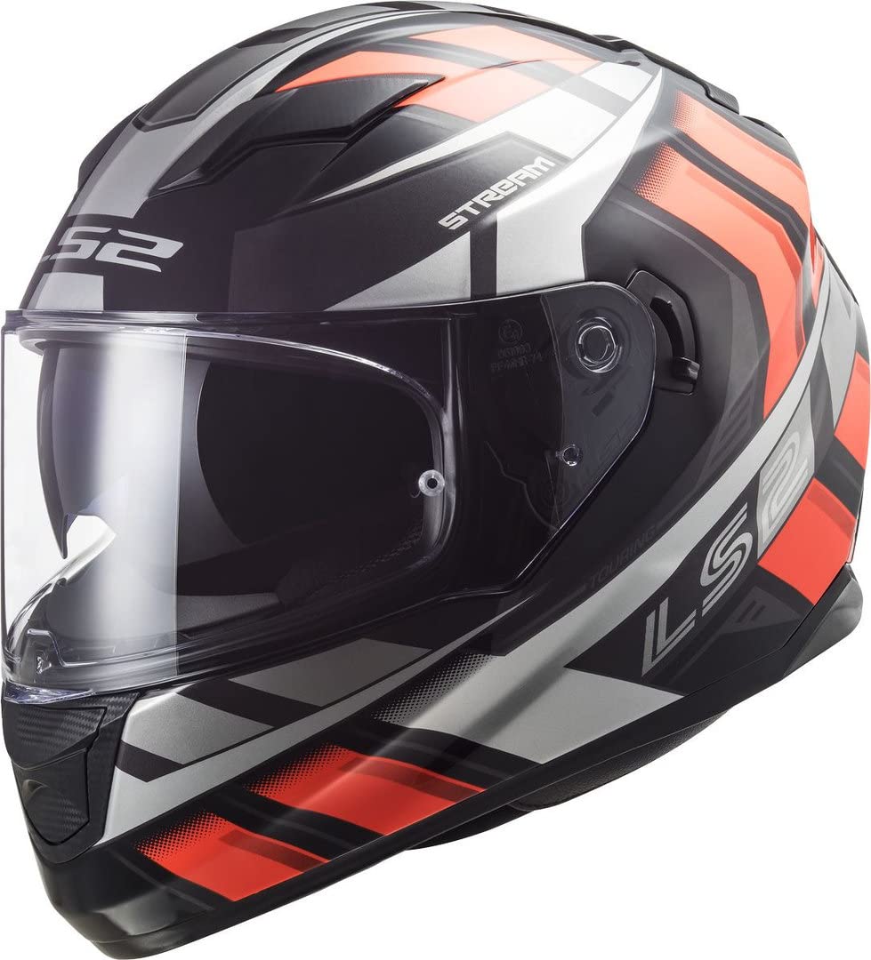 LS2 FF320 Stream Evo Loop Helm (Black/Orange,M (57/58)) von LS2