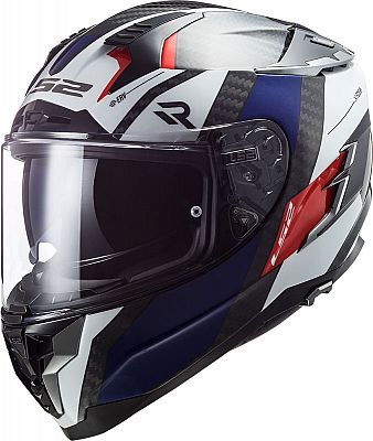 LS2 FF327 Challenger CT2 Alloy, Integralhelm - Schwarz/Weiß/Blau/Rot - S von LS2