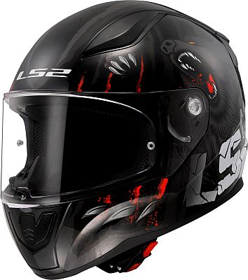 LS2 FF353 Rapid II Claw, Integralhelm - Schwarz/Grau/Rot - XS von LS2