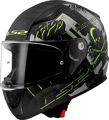 LS2 FF353 Rapid II Pirates, Integralhelm - Matt Schwarz/Grau/Neon-Gelb - XL von LS2