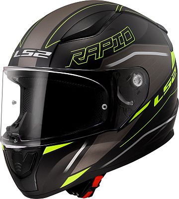 LS2 FF353 Rapid II Rokku, Integralhelm - Matt Schwarz/Grau/Neon-Gelb - 3XL von LS2