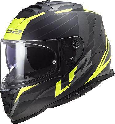 LS2 FF800 Storm II Nerve, Integralhelm - Matt Schwarz/Grau/Neon-Gelb - L von LS2