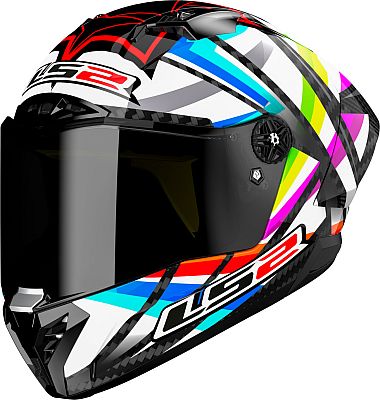 LS2 FF805 Thunder Carbon GP Flash, Integralhelm - Schwarz/Weiß/Grün/Blau/Rot - XL von LS2