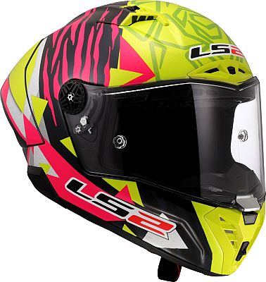 LS2 FF805 Thunder GP Aero Replica Aldeguer, Integralhelm - Gelb/Pink/Schwarz - XXL von LS2