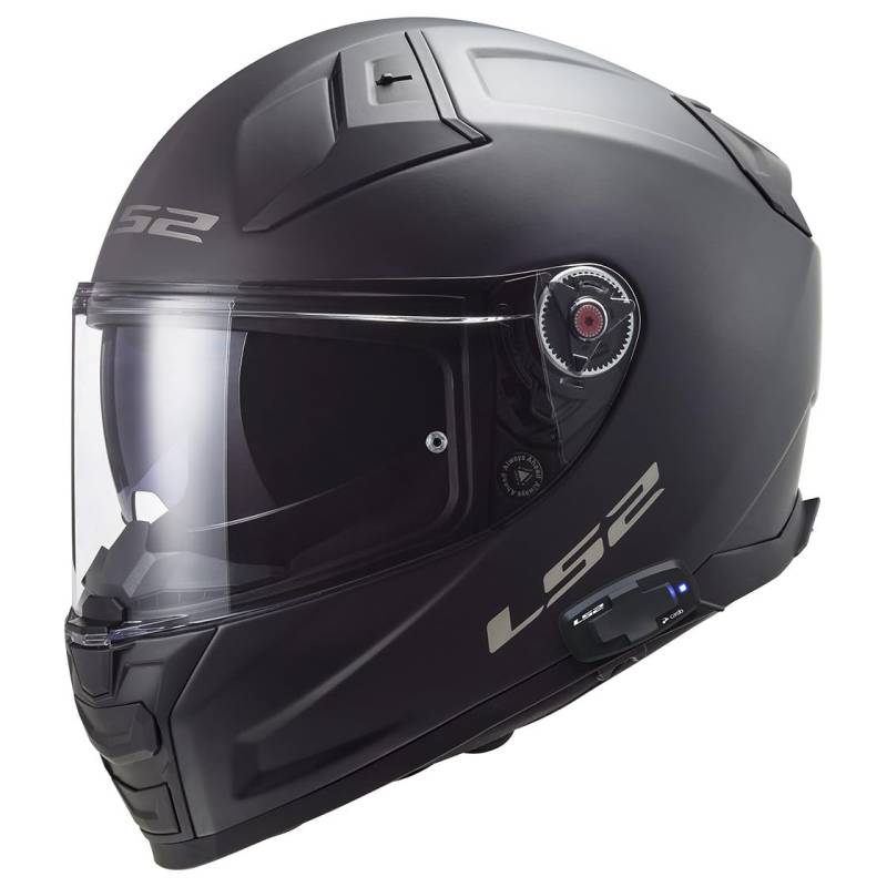 LS2 Helm Vector II FF811 mat zwart met Cardo intercom 4X maat M | | Integralhelme | Ratsche | Kunststoff | geeignet für von LS2