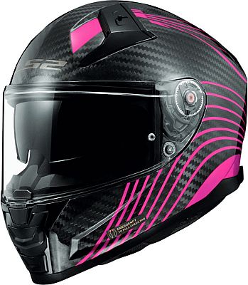 LS2 FF811 Vector II Carbon Flux, Integralhelm - Pink/Schwarz - L von LS2