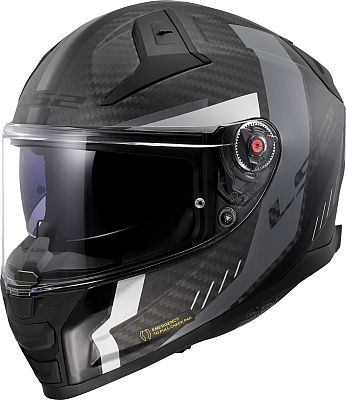 LS2 FF811 Vector II Carbon Grid, Integralhelm - Matt Schwarz/Grau - L von LS2