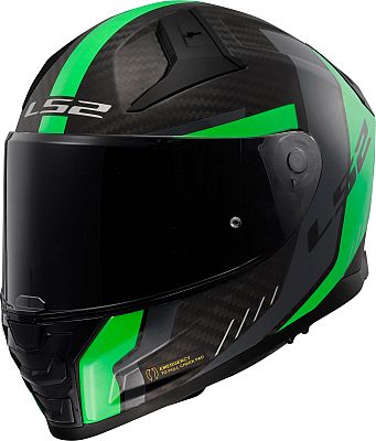 LS2 FF811 Vector II Carbon Grid, Integralhelm - Matt Schwarz/Neon-Gelb - XS von LS2