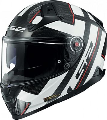 LS2 FF811 Vector II Carbon Strong, Integralhelm - Schwarz/Weiß - 3XL von LS2