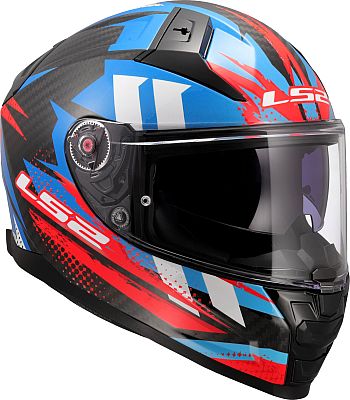 LS2 FF811 Vector II Carbon Tantic, Integralhelm - Schwarz/Blau/Rot - 3XL von LS2