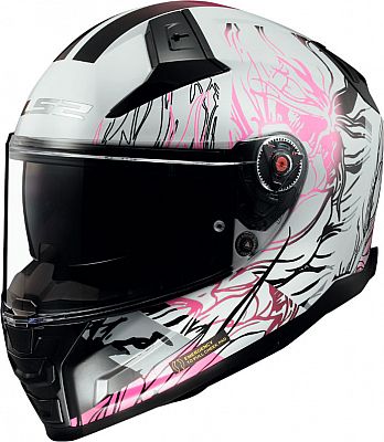 LS2 FF811 Vector II Darkflo, Integralhelm - Weiß/Pink - M von LS2