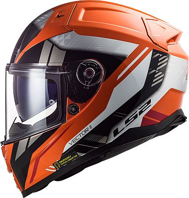 LS2 FF811 Vector II Stylus, Integralhelm - Neon-Orange/Schwarz/Grau/Weiß - XXL von LS2