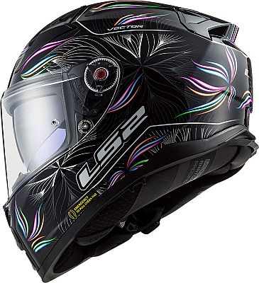 LS2 FF811 Vector II Tropical, Integralhelm - Schwarz/Weiß/Blau/Pink/Orange/Grün - XS von LS2