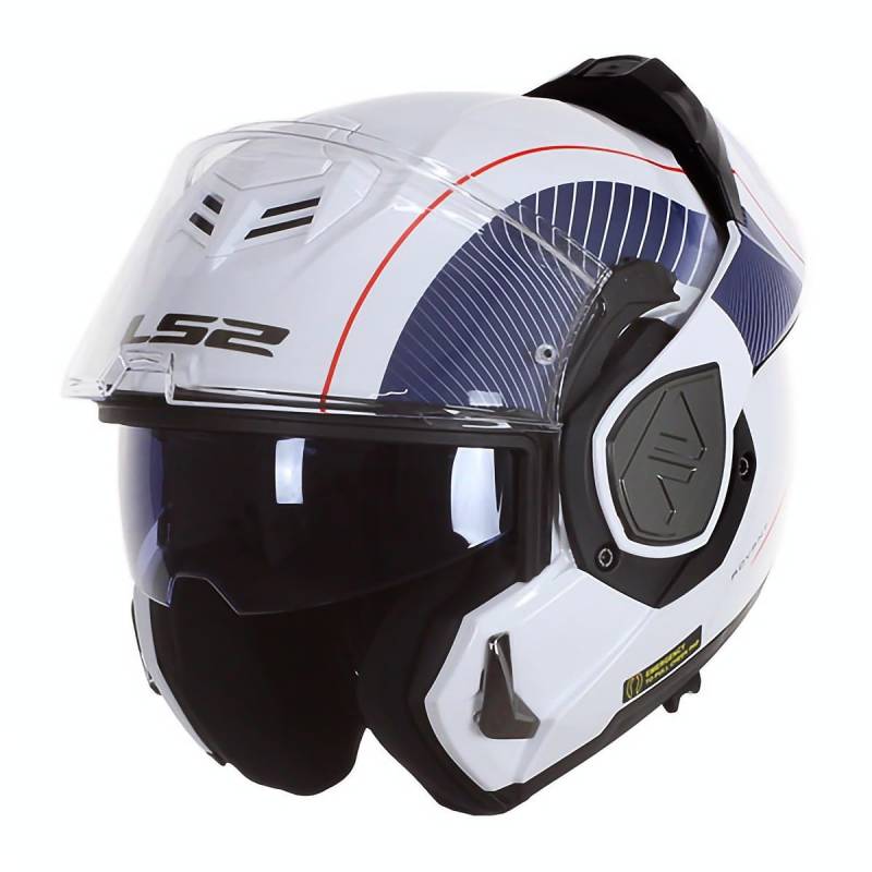 LS2, Modularer Motorradhelm ADVANT Cooper White Blue, XS von LS2