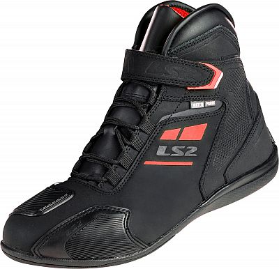 LS2 Garra, Schuhe wasserdicht - Schwarz/Rot - 39 EU von LS2