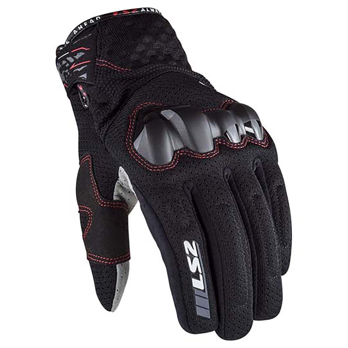 LS2 Handschuhe Chaki schwarz Größe XL | geeignet für den Sommer | hochwertigen Textil/Leder | Abriebfestigkeit | Reißfestigkeit | Aufprallschutz | Ergonomisch | von LS2