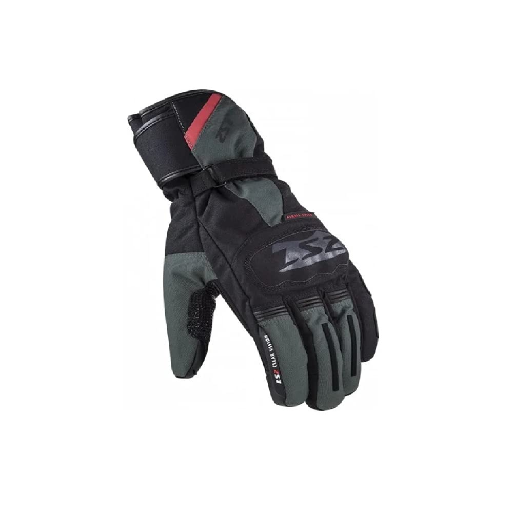 LS2 70100W0161XL Motorradhandschuhe Snow, Herren, Schwarz/Grün, XL von LS2