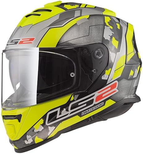 LS2 Integralhelm FF800 Storm II Grau / Neongelb matt XXL Cyborg von LS2