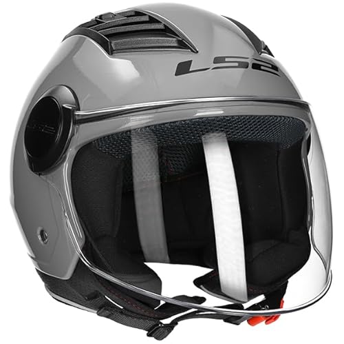 Jet Helm LS2 Airflow Nardo grau Größe XS | Helder Vizier | Sale | Ratsche | Kunststoff | geeignet für Mofa, Moped, Motorrad, Roller von LS2