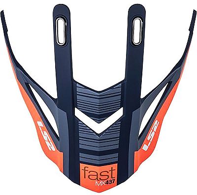 LS2 MX437 Evo Xcode, Helmschirm - Neon-Orange/Dunkelblau von LS2