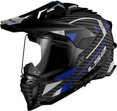 LS2 MX701 Explorer Carbon Adventure, Endurohelm - Schwarz/Blau/Grau - 3XL von LS2