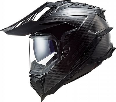 LS2 MX701 Explorer Carbon Solid, Endurohelm - Schwarz - L von LS2