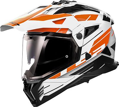 LS2 MX702 Pioneer II Namib, Endurohelm - Weiß/Orange/Grau - M von LS2