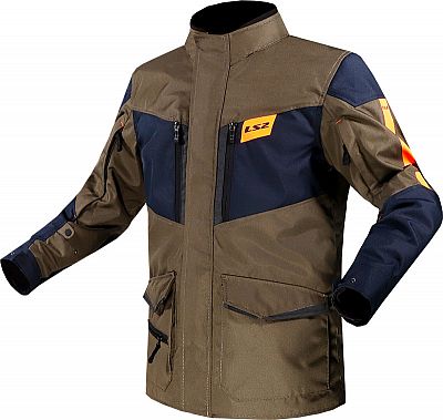 LS2 Metropolis Evo, Textiljacke wasserdicht - Dunkelgrün/Dunkelblau/Neon-Orange - XL von LS2